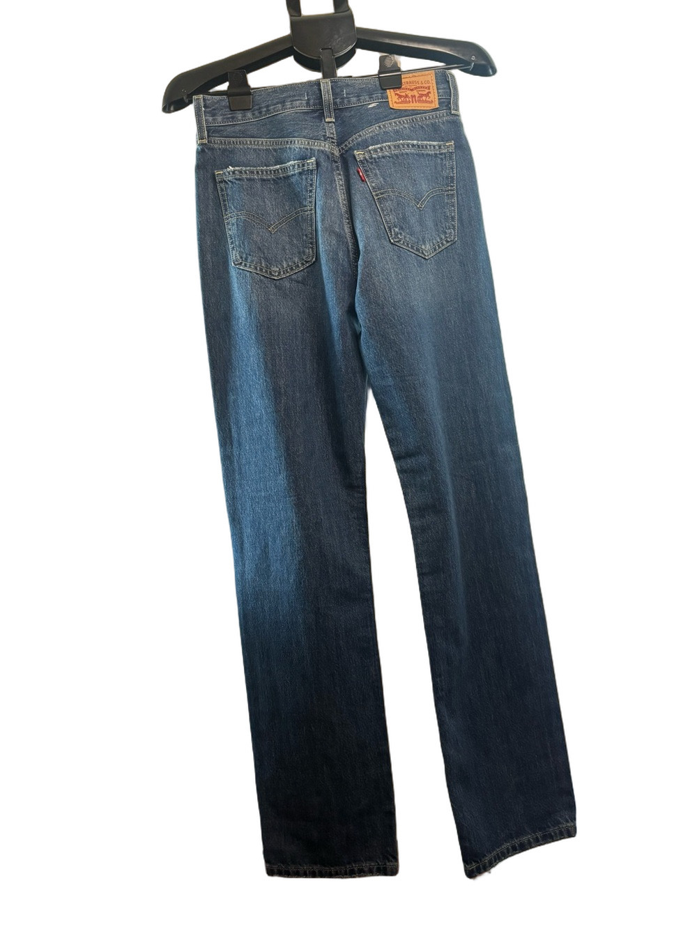 Levi's Low Pro Straight Jeans Medium Wash W26 100% Cotton Distressed - Picture 4 of 12